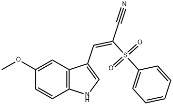 3-(5-METHOXY-1H-INDOL-3-YL)-2-(PHENYLSULFONYL)ACRYLONITRILE Struktur