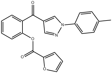 2-([1-(4-METHYLPHENYL)-1H-PYRAZOL-4-YL]CARBONYL)PHENYL 2-FUROATE Struktur