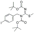 N,N'-BIS(TERT-BUTOXYCARBONYL)-N-PARAIODOBENZYL-S-METHYL-ISOTHIOUREA Struktur