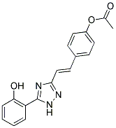 4-{(E)-2-[5-(2-HYDROXYPHENYL)-1H-1,2,4-TRIAZOL-3-YL]VINYL}PHENYL ACETATE Struktur