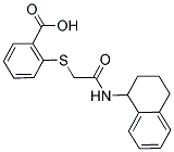 2-[(1,2,3,4-TETRAHYDRO-NAPHTHALEN-1-YLCARBAMOYL)-METHYLSULFANYL]-BENZOIC ACID Struktur