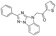 2-(2-PHENYL-4H-[1,2,4]TRIAZOLO[1,5-A]BENZIMIDAZOL-4-YL)-1-THIEN-2-YLETHANONE Struktur