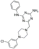 6-((4-(3-CHLOROPHENYL)PIPERAZIN-1-YL)METHYL)-N2-PHENYL-1,3,5-TRIAZINE-2,4-DIAMINE Struktur