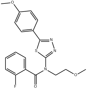 2-FLUORO-N-(2-METHOXY-ETHYL)-N-[5-(4-METHOXY-PHENYL)-[1,3,4]THIADIAZOL-2-YL]-BENZAMIDE price.