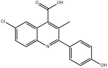 6-CHLORO-2-(4-HYDROXYPHENYL)-3-METHYL-4-QUINOLINECARBOXYLIC ACID Struktur