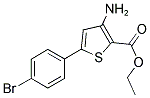 3-AMINO-5-(4-BROMO-PHENYL)-THIOPHENE-2-CARBOXYLIC ACID ETHYL ESTER Struktur