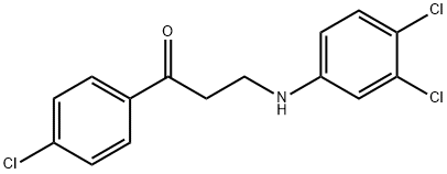 1-(4-CHLOROPHENYL)-3-(3,4-DICHLOROANILINO)-1-PROPANONE Struktur