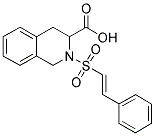 2-(2-PHENYL-ETHENESULFONYL)-1,2,3,4-TETRAHYDRO-ISOQUINOLINE-3-CARBOXYLIC ACID Struktur