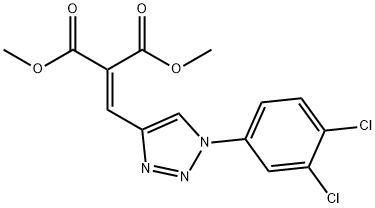 DIMETHYL 2-([1-(3,4-DICHLOROPHENYL)-1H-1,2,3-TRIAZOL-4-YL]METHYLENE)MALONATE Struktur