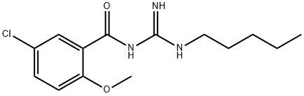 N-(5-CHLORO-2-METHOXYBENZOYL)-N'-PENTYLGUANIDINE Struktur