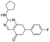 2-(CYCLOPENTYLAMINO)-7-(4-FLUOROPHENYL)-7,8-DIHYDROQUINAZOLIN-5(6H)-ONE Struktur