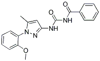 N-({[1-(2-METHOXYPHENYL)-5-METHYL-1H-PYRAZOL-3-YL]AMINO}CARBONYL)BENZAMIDE Struktur