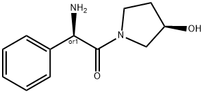 (2S,3'S)-2-AMINO-1-(3-HYDROXY-PYRROLIDIN-1-YL)-2-PHENYL-ETHANONE Struktur