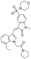 (Z)-3-((7-ETHYL-1-(2-OXO-2-(PYRROLIDIN-1-YL)ETHYL)-1H-INDOL-3-YL)METHYLENE)-1-METHYL-5-(MORPHOLINOSULFONYL)INDOLIN-2-ONE Struktur