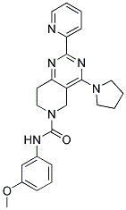 2-PYRIDIN-2-YL-4-PYRROLIDIN-1-YL-7,8-DIHYDRO-5H-PYRIDO[4,3-D]PYRIMIDINE-6-CARBOXYLIC ACID (3-METHOXY-PHENYL)-AMIDE Struktur