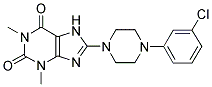 8-[4-(3-CHLOROPHENYL)PIPERAZIN-1-YL]-1,3-DIMETHYL-3,7-DIHYDRO-1H-PURINE-2,6-DIONE Struktur