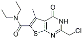 2-(CHLOROMETHYL)-N,N-DIETHYL-5-METHYL-4-OXO-3,4-DIHYDROTHIENO[2,3-D]PYRIMIDINE-6-CARBOXAMIDE Struktur