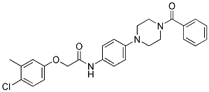 N-(4-(4-BENZOYLPIPERAZIN-1-YL)PHENYL)-2-(4-CHLORO-3-METHYLPHENOXY)ACETAMIDE Struktur