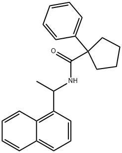 N-(1-(1-NAPHTHYL)ETHYL)(PHENYLCYCLOPENTYL)FORMAMIDE Struktur