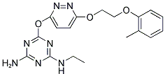 N-ETHYL-6-({6-[2-(2-METHYLPHENOXY)ETHOXY]PYRIDAZIN-3-YL}OXY)-1,3,5-TRIAZINE-2,4-DIAMINE Struktur