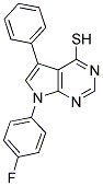 7-(4-FLUOROPHENYL)-5-PHENYL-7H-PYRROLO[2,3-D]PYRIMIDINE-4-THIOL Struktur