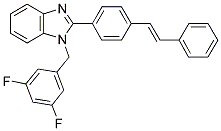 1-(3,5-DIFLUORO-BENZYL)-2-(4-STYRYL-PHENYL)-1H-BENZOIMIDAZOLE Struktur