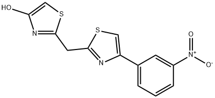 2-([4-(3-NITROPHENYL)-1,3-THIAZOL-2-YL]METHYL)-1,3-THIAZOL-4-OL Struktur