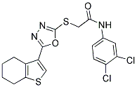 N-(3,4-DICHLOROPHENYL)-2-{[5-(4,5,6,7-TETRAHYDRO-1-BENZOTHIEN-3-YL)-1,3,4-OXADIAZOL-2-YL]THIO}ACETAMIDE Struktur