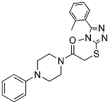 2-(4-METHYL-5-O-TOLYL-4H-1,2,4-TRIAZOL-3-YLTHIO)-1-(4-PHENYLPIPERAZIN-1-YL)ETHANONE Struktur