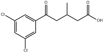 5-(3,5-DICHLOROPHENYL)-3-METHYL-5-OXOVALERIC ACID Struktur