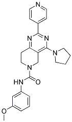 2-PYRIDIN-4-YL-4-PYRROLIDIN-1-YL-7,8-DIHYDRO-5H-PYRIDO[4,3-D]PYRIMIDINE-6-CARBOXYLIC ACID (3-METHOXY-PHENYL)-AMIDE Struktur