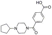 4-[(4-CYCLOPENTYLPIPERAZIN-1-YL)CARBONYL]BENZOIC ACID Struktur