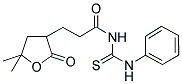 N-(ANILINOCARBONOTHIOYL)-3-(5,5-DIMETHYL-2-OXOTETRAHYDROFURAN-3-YL)PROPANAMIDE Struktur