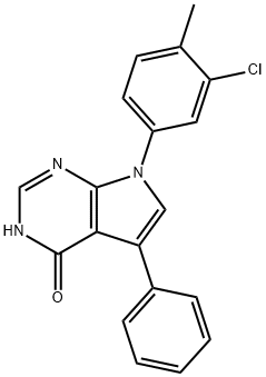 7-(3-CHLORO-4-METHYLPHENYL)-5-PHENYL-7H-PYRROLO[2,3-D]PYRIMIDIN-4-OL Struktur