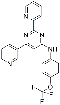 2-PYRIDIN-2-YL-6-PYRIDIN-3-YL-N-[4-(TRIFLUOROMETHOXY)PHENYL]PYRIMIDIN-4-AMINE Struktur