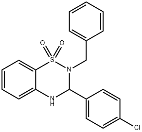 2-(4-CHLOROPHENYL)-3-BENZYL-1,2,3-TRIHYDRO-4-THIAQUINAZOLINE-4,4-DIONE Struktur