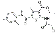 ETHYL 2-[(CHLOROACETYL)AMINO]-5-[[(2,4-DIMETHYLPHENYL)AMINO]CARBONYL]-4-METHYLTHIOPHENE-3-CARBOXYLATE Struktur