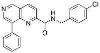 N-(4-CHLOROBENZYL)-8-PHENYL-1,6-NAPHTHYRIDINE-2-CARBOXAMIDE Struktur