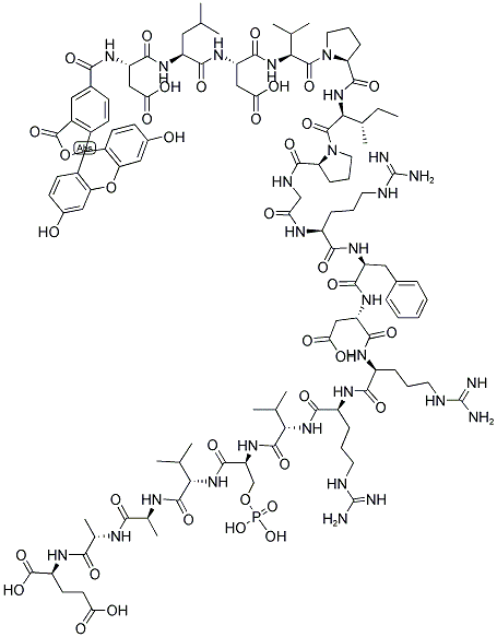 5-FAM-ASP-LEU-ASP-VAL-PRO-ILE-PRO-GLY-ARG-PHE-ASP-ARG-ARG-VAL-PSER-VAL-ALA-ALA-GLU-OH Struktur