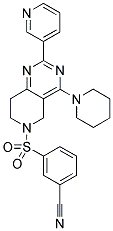 3-(4-PIPERIDIN-1-YL-2-PYRIDIN-3-YL-7,8-DIHYDRO-5H-PYRIDO[4,3-D]PYRIMIDINE-6-SULFONYL)-BENZONITRILE Struktur