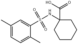 1-([(2,5-DIMETHYLPHENYL)SULFONYL]AMINO)CYCLOHEXANECARBOXYLIC ACID Struktur