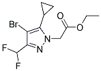 (4-BROMO-5-CYCLOPROPYL-3-DIFLUOROMETHYL-PYRAZOL-1-YL)-ACETIC ACID ETHYL ESTER Struktur