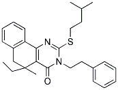 5-ETHYL-2-(ISOPENTYLTHIO)-5-METHYL-3-PHENETHYL-5,6-DIHYDROBENZO[H]QUINAZOLIN-4(3H)-ONE Struktur