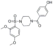 4-((4-[(2,4-DIMETHOXYPHENYL)SULFONYL]PIPERAZIN-1-YL)CARBONYL)PHENOL Struktur