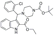 3-[(4-BOCPIPERAZINE)(2-CHLOROPHENYL)METHYL]-2-INDOLECARBOXYLIC ACID ETHYL ESTER Structure