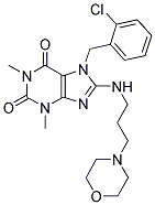 7-(2-CHLOROBENZYL)-1,3-DIMETHYL-8-(3-MORPHOLINOPROPYLAMINO)-1H-PURINE-2,6(3H,7H)-DIONE Struktur