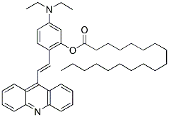 2-[2-(9-ACRIDINYL)VINYL]-5-(DIETHYLAMINO)PHENYL STEARATE Struktur