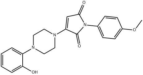 3-[4-(2-HYDROXYPHENYL)PIPERAZIN-1-YL]-1-(4-METHOXYPHENYL)-1H-PYRROLE-2,5-DIONE Struktur