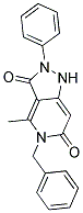 5-BENZYL-4-METHYL-2-PHENYL-1H-PYRAZOLO[4,3-C]PYRIDINE-3,6(2H,5H)-DIONE Struktur