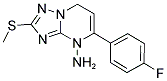 4-AMINO-5-(4-FLUOROPHENYL)-2-(METHYLTHIO)[1,2,4]TRIAZOLO[1,5-A]PYRIMDINE Struktur